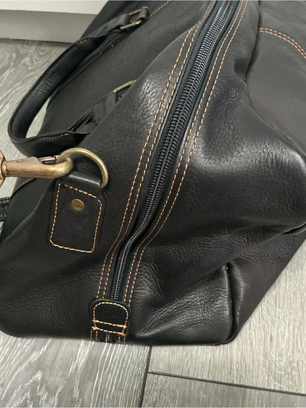 Links&Kings Leather Crown Duffle Weekender Bag in Black⛳️The Roberts Cup⛳️